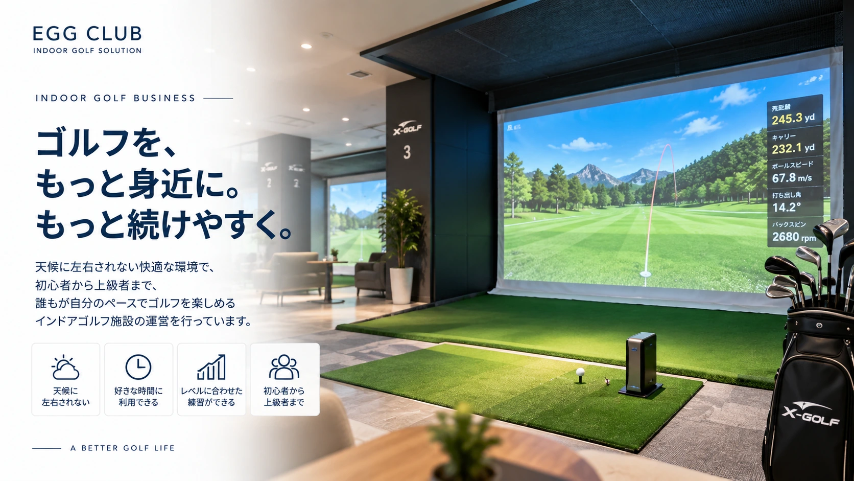 EGG CLUB インドアゴルフ事業の紹介